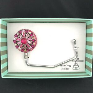 Spring Street Handbag Purse Holder Pink Crystals New In Box GREAT GIFT